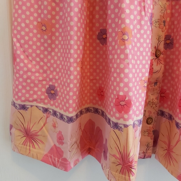 079. Multicolor Hibiscus Floral Print Ruffle Mini Dress Size S - Picture 8 of 15